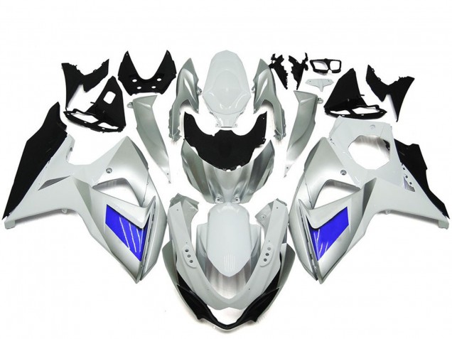 2009-2016 Suzuki GSXR 1000 Motorcycle Fairing - White Blue UK Manufacturers
