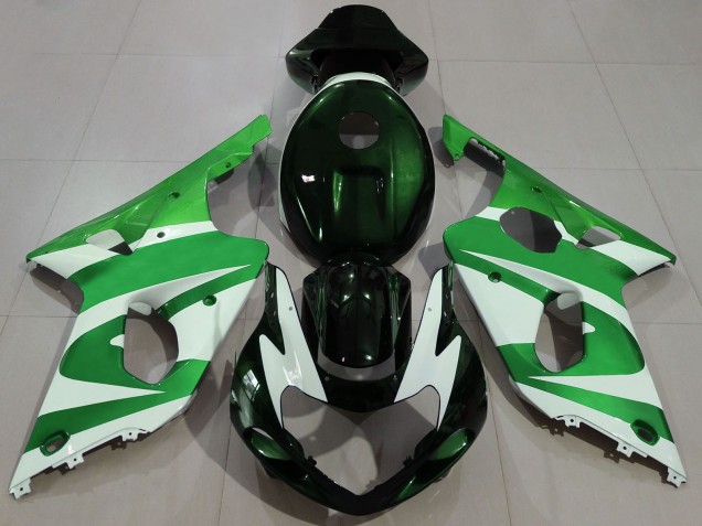 2000-2002 Suzuki GSXR 1000 Motorcycle Fairings - Green White Black UK Manufacturers