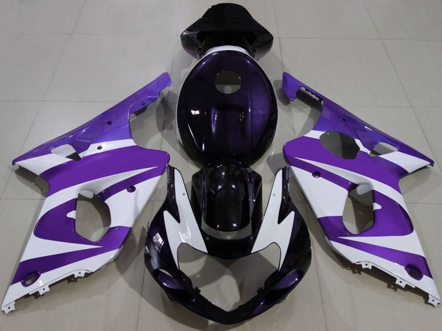 2000-2002 Suzuki GSXR 1000 Motorcycle Fairings - Purple White Black UK Manufacturers