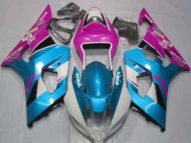 2003-2004 Suzuki GSXR 1000 Motorcycle Fairings - Light Blue White Pink UK Manufacturers