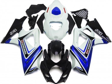 2007-2008 Suzuki GSXR 1000 Motorcycle Fairings - White Blue Black OEM Style UK Manufacturers