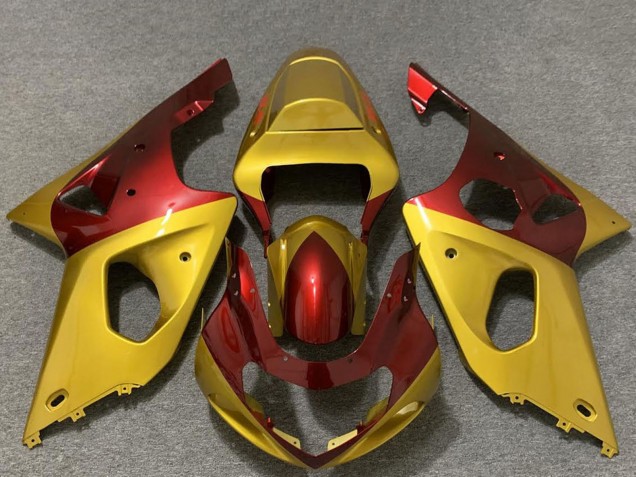2000-2002 Suzuki GSXR 1000 Motorcycle Fairings - Gold Red UK Manufacturers