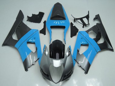 2003-2004 Suzuki GSXR 1000 Motorcycle Fairings - Light Blue Silver Black UK Manufacturers