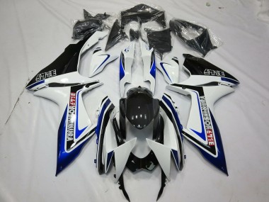 2011-2024 Suzuki GSXR 600 / GSXR 750 Motorcycle Fairings - White Blue Glossy Black Alstare UK Manufacturers