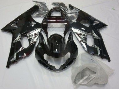 2001-2003 Suzuki GSXR 600 / GSXR 750 Motorcycle Fairings - Glossy Black Silver White UK Manufacturers