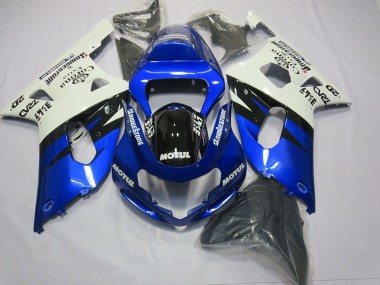 2001-2003 Suzuki GSXR 600 / GSXR 750 Motorcycle Fairings - White Blue Glossy Black UK Manufacturers