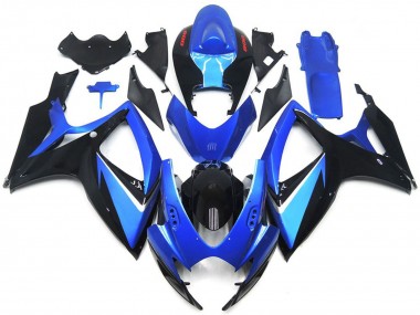 2006-2007 Suzuki GSXR 600 / GSXR 750 Motorcycle Fairings - Blue Black Red Stripe UK Manufacturers