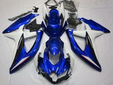 2008-2010 Suzuki GSXR 600 / GSXR 750 Motorcycle Fairings - White Blue Black UK Manufacturers