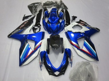 2008-2010 Suzuki GSXR 600 / GSXR 750 Motorcycle Fairings - Blue White Glossy Black Red UK Manufacturers