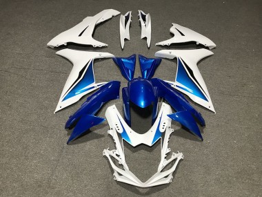 2011-2024 Suzuki GSXR 600 / GSXR 750 Motorcycle Fairings - Blue White Custom UK Manufacturers