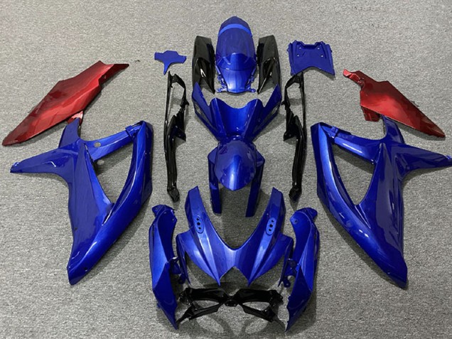 2008-2010 Suzuki GSXR 600 / GSXR 750 Motorcycle Fairings - Blue Red UK Manufacturers