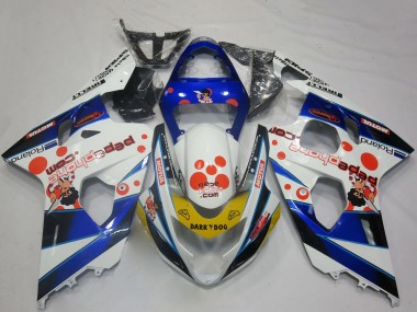 2004-2005 Suzuki GSXR 600 / GSXR 750 Motorcycle Fairings - White Blue Red Yellow Black Dark Dog UK Manufacturers