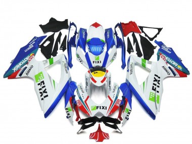 2008-2010 Suzuki GSXR 600 / GSXR 750 Motorcycle Fairings - White Blue Green Yellow Red Fixi UK Manufacturers