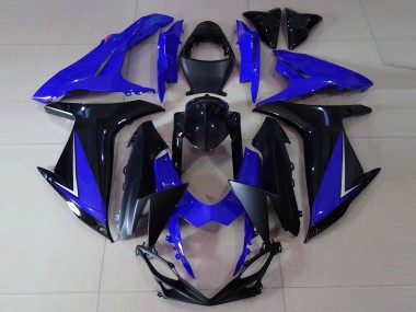 2011-2024 Suzuki GSXR 600 / GSXR 750 Motorcycle Fairings - Blue Glossy Black UK Manufacturers