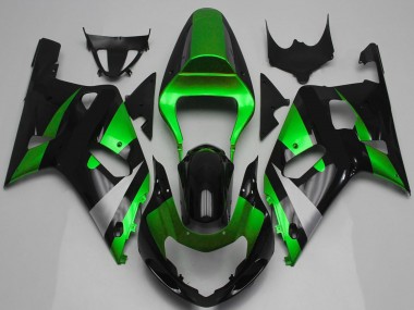 2001-2003 Suzuki GSXR 600 / GSXR 750 Motorcycle Fairing - Green Silver Glossy Black UK Manufacturers