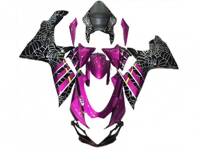 2011-2024 Suzuki GSXR 600 / GSXR 750 Motorcycle Fairings - Pink Black Spider UK Manufacturers