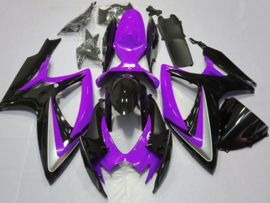 2006-2007 Suzuki GSXR 600 / GSXR 750 Motorcycle Fairings - Purple Glossy Black UK Manufacturers