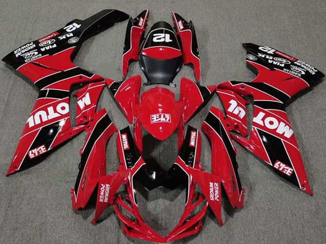 2011-2024 Suzuki GSXR 600 / GSXR 750 Motorcycle Fairings - Red Black Motul UK Manufacturers