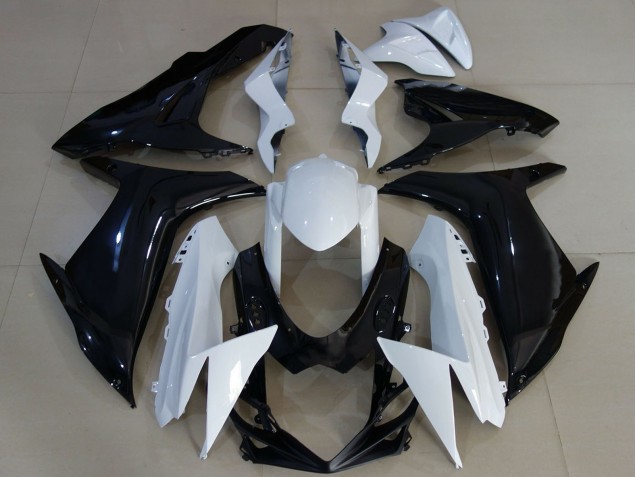 2011-2024 Suzuki GSXR 600 / GSXR 750 Motorcycle Fairings - White Glossy Black UK Manufacturers