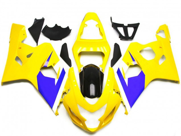 2004-2005 Suzuki GSXR 600 / GSXR 750 Motorcycle Fairings - Yellow Blue White Glossy Black UK Manufacturers