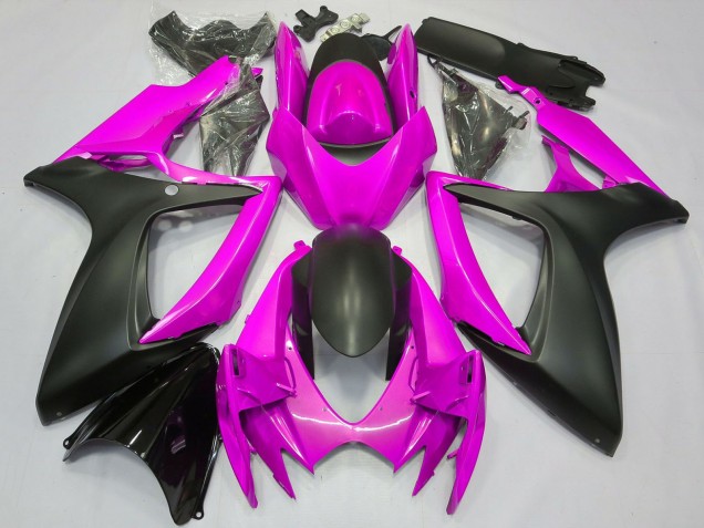 2006-2007 Suzuki GSXR 600 / GSXR 750 Motorcycle Fairing - Pink Matte Black UK Manufacturers