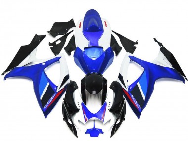 2006-2007 Suzuki GSXR 600 / GSXR 750 Motorcycle Fairings - Blue White Red Glossy Black OEM Style UK Manufacturers