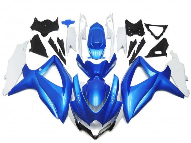 2008-2010 Suzuki GSXR 600 / GSXR 750 Motorcycle Fairings - White Light Blue UK Manufacturers