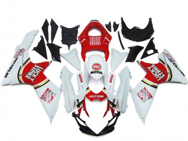 2011-2024 Suzuki GSXR 600 / GSXR 750 Motorcycle Fairings - White Red Motul Lucky Strike UK Manufacturers