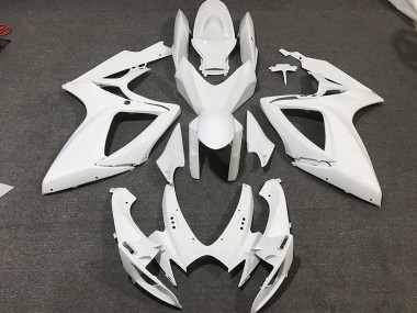 2006-2007 Suzuki GSXR 600 / GSXR 750 Motorcycle Fairings - White UK Manufacturers