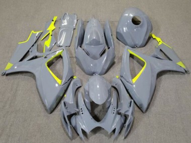 2006-2007 Suzuki GSXR 600 / GSXR 750 Motorcycle Fairings - Nardo Grey High Viz Yellow UK Manufacturers