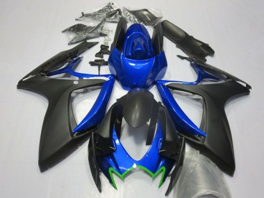2006-2007 Suzuki GSXR 600 / GSXR 750 Motorcycle Fairings - Blue Matte Black Green OEM Style UK Manufacturers
