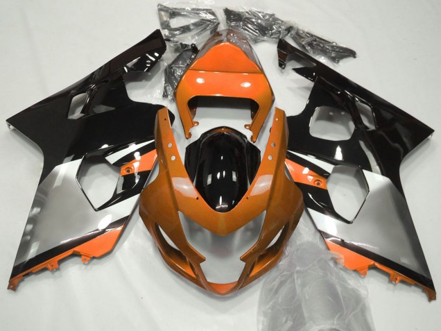 2004-2005 Suzuki GSXR 600 / GSXR 750 Motorcycle Fairings - Orange Silver Black UK Manufacturers
