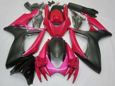 2006-2007 Suzuki GSXR 600 / GSXR 750 Motorcycle Fairings - Pink Matte Black UK Manufacturers