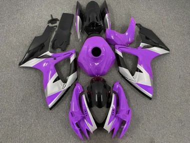 2006-2007 Suzuki GSXR 600 / GSXR 750 Motorcycle Fairings - Purple Silver Glossy Black UK Manufacturers
