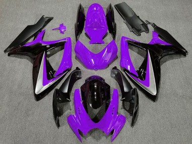 2006-2007 Suzuki GSXR 600 / GSXR 750 Motorcycle Fairings - Purple Silver Glossy Black OEM Style UK Manufacturers