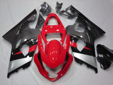 2004-2005 Suzuki GSXR 600 / GSXR 750 Motorcycle Fairings - Red Silver Black UK Manufacturers