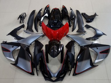 2011-2024 Suzuki GSXR 600 / GSXR 750 Motorcycle Fairings - Grey Red Glossy Black UK Manufacturers