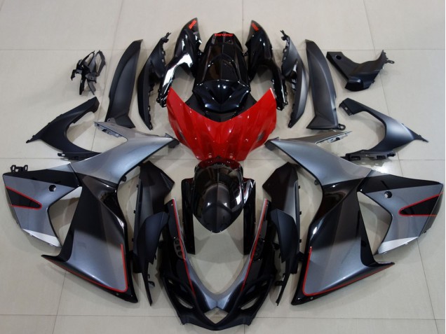 2011-2024 Suzuki GSXR 600 / GSXR 750 Motorcycle Fairings - Grey Red Glossy Black UK Manufacturers