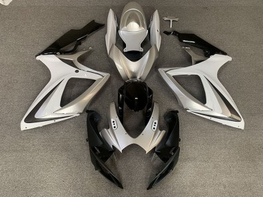 2006-2007 Suzuki GSXR 600 / GSXR 750 Motorcycle Fairings - Silver White Glossy Black OEM Style UK Manufacturers