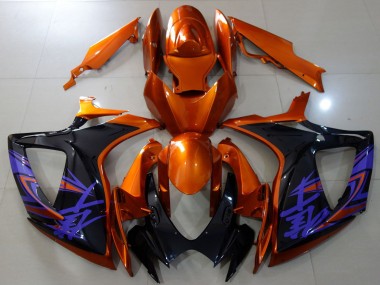 2006-2007 Suzuki GSXR 600 / GSXR 750 Motorcycle Fairings - Orange Glossy Black Blue UK Manufacturers