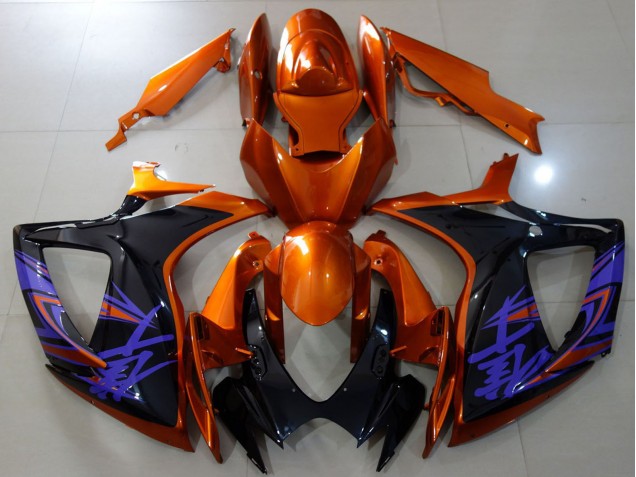 2006-2007 Suzuki GSXR 600 / GSXR 750 Motorcycle Fairings - Orange Glossy Black Blue UK Manufacturers