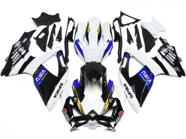 2008-2010 Suzuki GSXR 600 / GSXR 750 Motorcycle Fairings - White Blue Yellow Black Viru UK Manufacturers