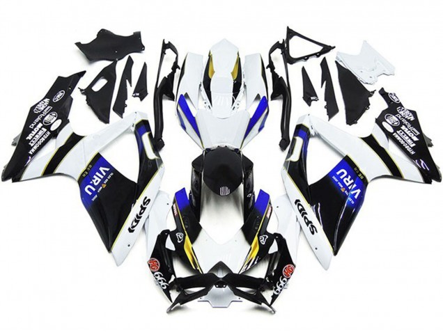 2008-2010 Suzuki GSXR 600 / GSXR 750 Motorcycle Fairings - White Blue Yellow Black Viru UK Manufacturers