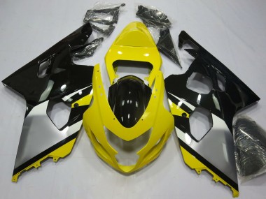 2004-2005 Suzuki GSXR 600 / GSXR 750 Motorcycle Fairings - Yellow Silver Black OEM Style UK Manufacturers