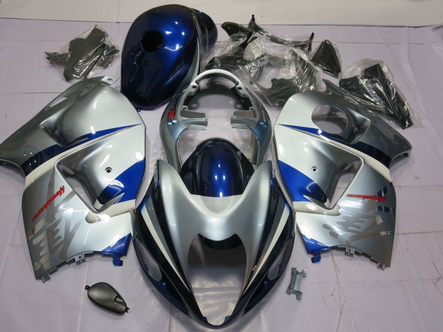1996-2007 Suzuki GSXR 1300 Motorcycle Fairing - Silver Blue UK Manufacturers