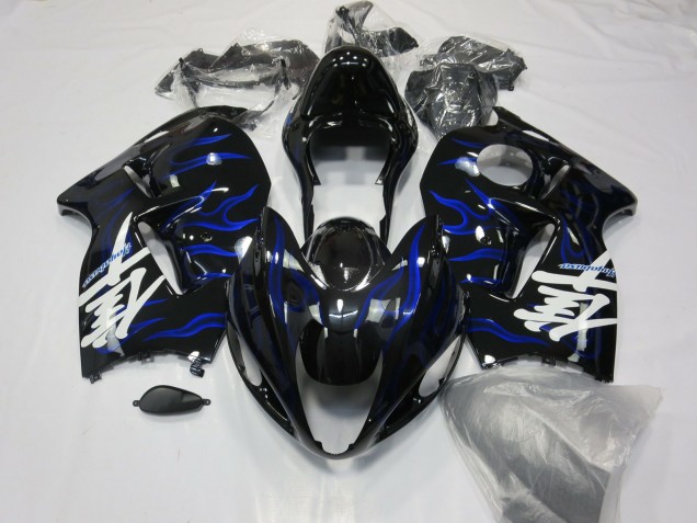 1996-2007 Suzuki GSXR 1300 Motorcycle Fairings - Blue Swirl UK Manufacturers