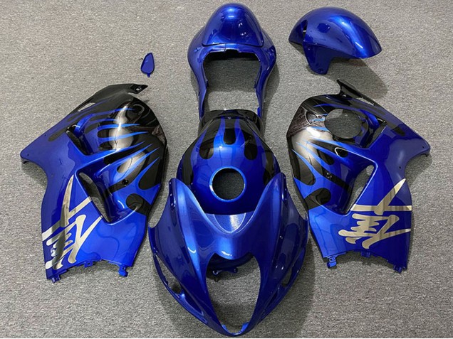 1996-2007 Suzuki GSXR 1300 Motorcycle Fairings - Deep Blue and Black UK Manufacturers