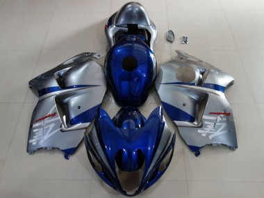 1996-2007 Suzuki GSXR 1300 Motorcycle Fairings - Deep Blue Silver UK Manufacturers