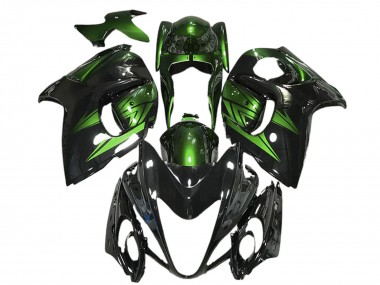 2008-2020 Suzuki GSXR 1300 Motorcycle Fairings - Glossy Black and Deep Green UK Manufacturers