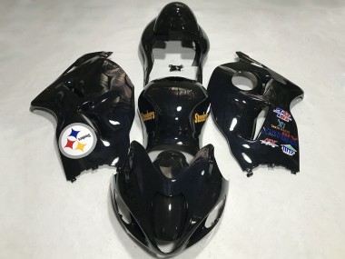 1996-2007 Suzuki GSXR 1300 Motorcycle Fairings - Glossy Black Team Logo UK Manufacturers